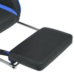 Fauteuil chaise chaise de bureau inclinable avec repose-pied bleu 0502030