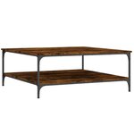vidaXL Table basse chêne fumé 100x100x40 cm bois d'ingénierie
