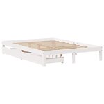 vidaXL Cadre de lit avec tiroirs sans matelas blanc 120x190 cm
