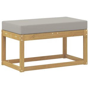 vidaXL Banc de Jardin Bois d'Acacia Massif Blanc