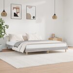 vidaXL Cadre de lit sonoma gris 200x200 cm bois d'ingénierie
