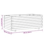 vidaXL Lit surélevé rectangulaire 100x50x40 cm bois