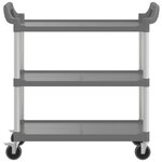 vidaXL Chariot à 3 niveaux gris 99x50x96 cm aluminium