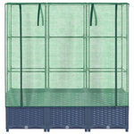 vidaXL Jardinière surélevée avec housse aspect rotin 120x40x138 cm