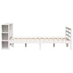 vidaXL Lit bibliothèque sans matelas blanc 160x200 cm bois pin massif