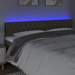 vidaXL Tête de lit à LED Taupe 180x7x78/88 cm Tissu