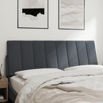 vidaXL Coussin de tête de lit Hanko gris foncé 120 cm velours