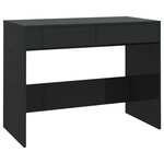 Bureau table poste de travail meuble d'ordinateur informatique étude 101 x 50 x 76 5 cm bois d'ingénierie noir 02_0023892
