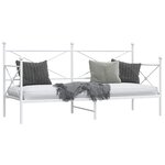 vidaXL Lit de repos sans matelas blanc 80x200 cm acier