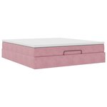 VidaXL Cadre de lit ottoman avec matelas rose 180x200 cm velours