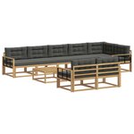 vidaXL Ensemble de canapés d'extérieur 9 pc Blanc et anthracite