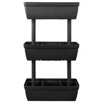 vidaXL Jardinières 6 Pièces 100 cm Anthracite