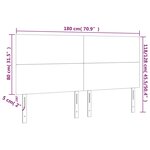 vidaXL Tête de lit à LED Gris 180x5x118/128 cm Similicuir