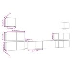 vidaXL Ensemble de meubles TV 8 Pièces Sonoma gris Bois d'ingénierie