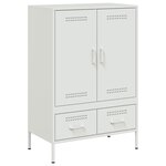 vidaXL Buffet haut blanc 68x39x101 5 cm acier