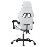 vidaXL Chaise de jeu Blanc et noir Similicuir