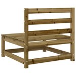 vidaXL Canapés de jardin sans accoudoirs 2 Pièces blanc bois pin imprégné