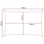 vidaXL Voile d'ombre 3 x 5 m HDPE Rectangulaire Anthracite et blanc