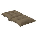 vidaXL Coussins de chaise à dossier bas lot de 4 taupe mélangé tissu
