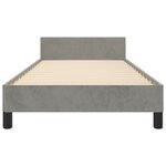 vidaXL Cadre de lit sans matelas gris clair 90x200 cm velours