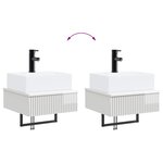 vidaXL Basin de lavage mural Blanc brillant 40 x 41 x 39 cm