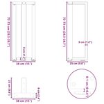 vidaXL Pieds de table console en T  2 pièces  noir  38 x 25 x (72-73) cm  acier