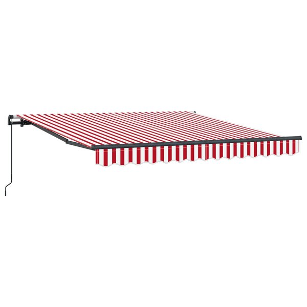 vidaXL Auvent Rétractable Rouge et Blanc 300 x 250 cm