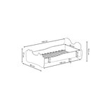 Lit simple enfant  PINK CAT 160 avec matelas