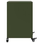 vidaXL Tables de chevet 2 Pièces vert olive 36x39x59 cm acier