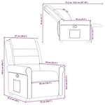 vidaXL Fauteuil inclinable Taupe Tissu