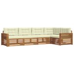 vidaXL Ensemble de canapés d'extérieur 5 pc Naturel et Crème