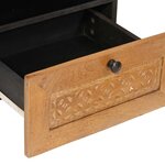 vidaXL Table de chevet avec tiroir 2 Pièces Marron clair 40 x 33 x 46 cm