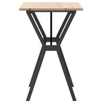 vidaXL Table à manger cadre en Y 80x50x75 cm bois de pin massif acier