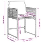 vidaXL Ensemble de Salle à Manger de Jardin 5 Pièces avec Coussins Beige Poly Rattan