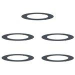 vidaXL Anneau d'arbre plat 5 Pièces anthracite Ø60/90 cm en acier
