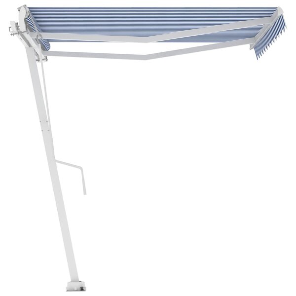 vidaXL Auvent automatique sur pied 350x250 cm Bleu/Blanc