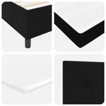 vidaXL Lit ressort avec matelas noir 90x200 cm