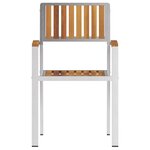 vidaXL Chaises de jardin empilables 2 Pièces en bois d'acacia et acier inoxydable