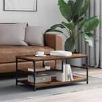 vidaXL Table basse Bois Ancien 90 x 49 x 40 cm Bois d'ingénierie