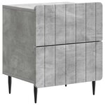 vidaXL Cabinet de chevet Gris béton 43 x 34 5 x 49 5 cm
