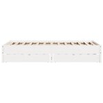 vidaXL Cadre de lit sans matelas blanc 135x190 cm bois de pin massif