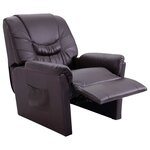 vidaXL Chaise inclinable Marron Similicuir