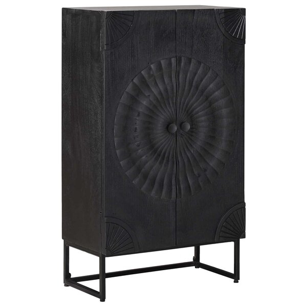 vidaXL Haut Armoire Noir 55 x 30 x 95 cm
