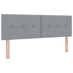 vidaXL Lit à ressort avec matelas gris clair  140 x 200 cm  Tissu.