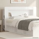 vidaXL Cabinet de Tête de Lit Blanc brillant Bois d’ingénierie