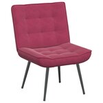 vidaXL Chaise de relaxation rouge bordeaux 64x74x84 cm velours