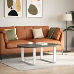 vidaXL Pieds de table basse en U  2 pièces  blanc  70 x (42-43) cm  acier
