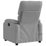 vidaXL Fauteuil de massage inclinable électrique gris clair tissu