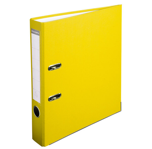 Classeur à levier polypropylène dos de 50mm - A4  jaune EXACOMPTA