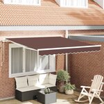 vidaXL Auvent manuel rétractable marron 300x250 cm